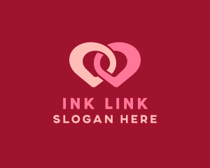 Link Location Pin logo design