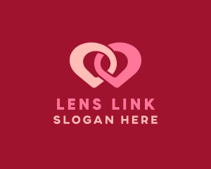 Link Location Pin logo design