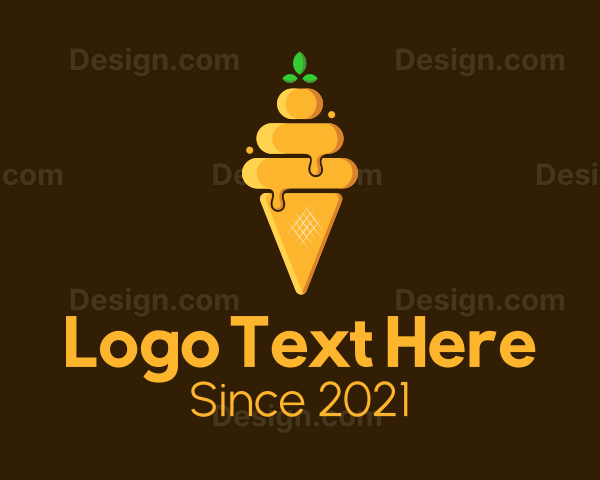 Organic Honey Ice Cream Logo