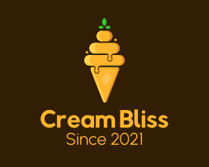 Organic Honey Ice Cream logo design