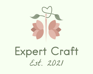 Needle Rose Craft logo design