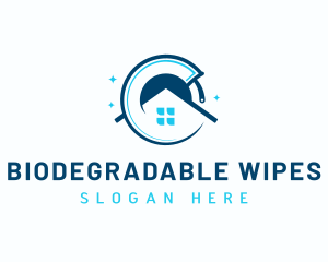 Squeegee Cleaning House logo design