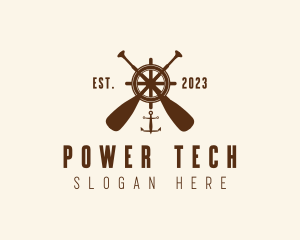 Nautical Paddle Anchor Wheel  logo