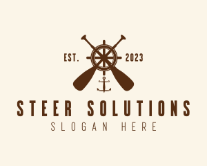 Nautical Paddle Anchor Wheel  logo