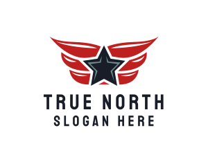 Patriotic Winged Star logo design