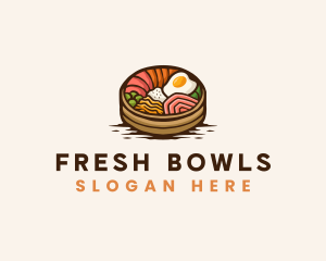 Asian Bibimbap Bowl logo design