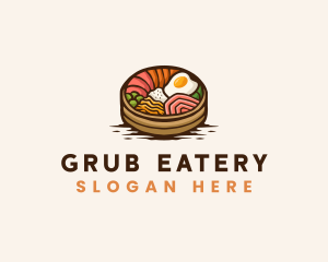 Asian Bibimbap Bowl logo design