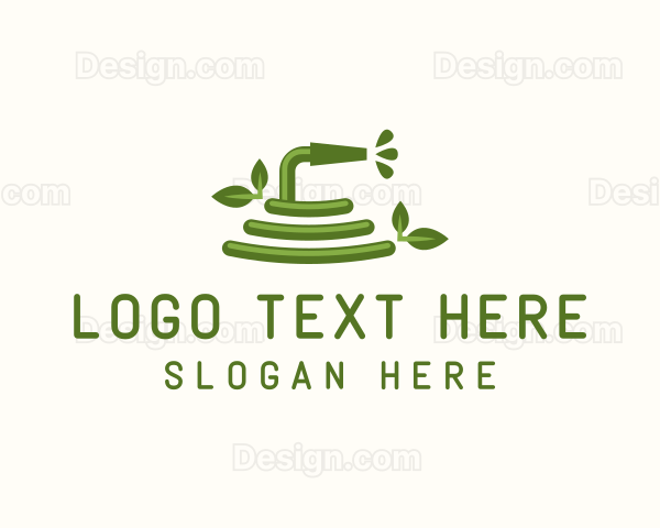 Landscaping Garden Water Hose Logo