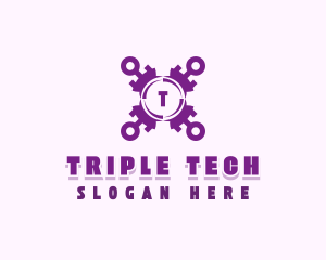 Tech Cybersecurity App logo design