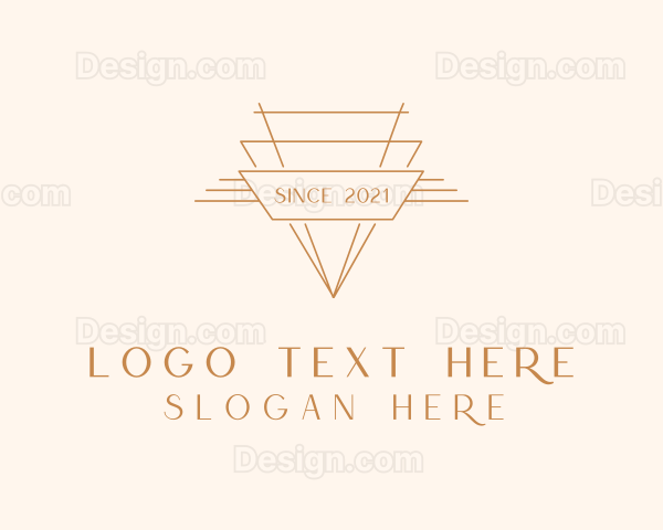 Gold Art Deco Badge Logo