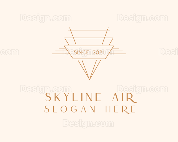 Gold Art Deco Badge Logo