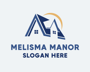 Blue Real Estate Housing logo design