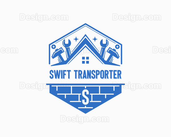 Brick Handyman Contractor Logo