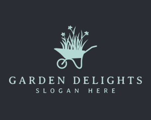 Landscaping Garden Wheelbarrow  logo design