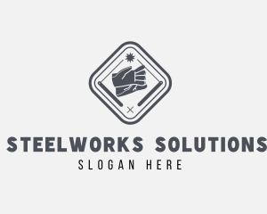 Steel Welding Gloves logo design