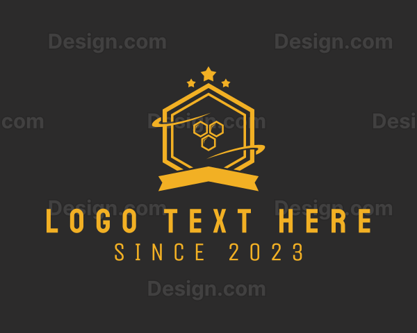 Hexagon Honey Banner Logo