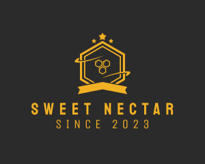 Hexagon Honey Banner logo