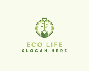 Eco Planting Shovel logo design