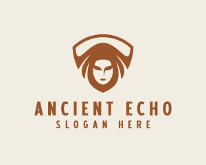 Medieval Ancient Woman  logo design