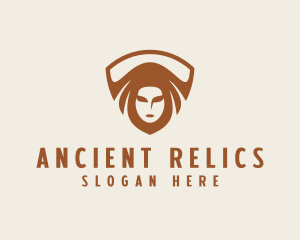 Medieval Ancient Woman  logo design