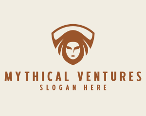 Medieval Ancient Woman  logo design