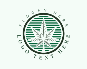 Cannabis Leaf Badge logo