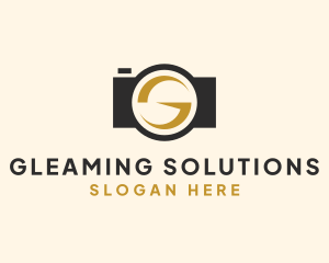 Camera Lens Letter G logo design