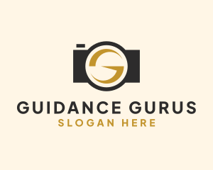 Camera Lens Letter G logo design