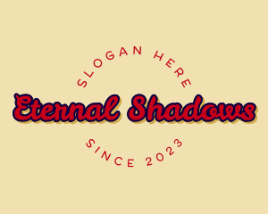 Handwritten Shadow Brand logo design