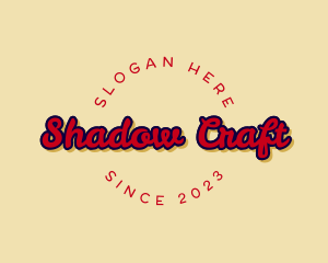 Handwritten Shadow Brand logo design