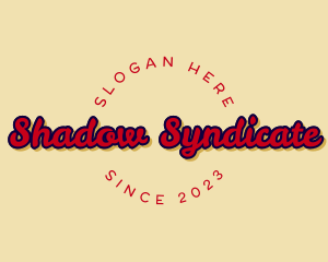 Handwritten Shadow Brand logo design