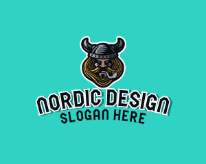 Angry Viking  Warrior  logo