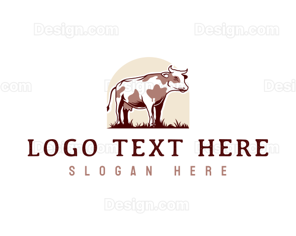 Cow Cattle Farm Logo