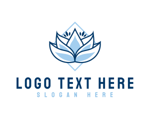 Pure - Lotus Wellness Floral logo design