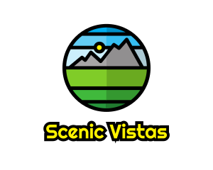 Geometric Mountain Badge logo