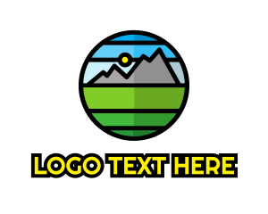 Geometric Mountain Badge logo