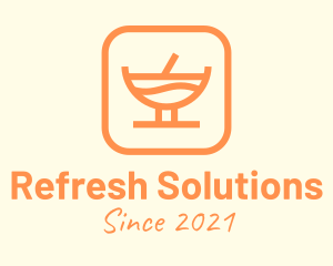 Orange Refreshment Juice logo design