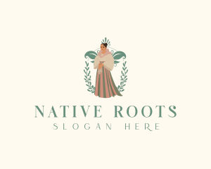 Traditional Lady Dress logo design