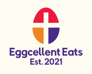 Easter Egg Cross logo design