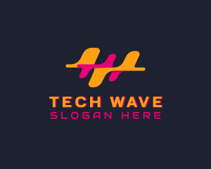 Sound Waves Technology logo design