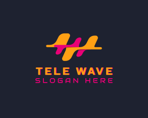 Sound Waves Technology logo design