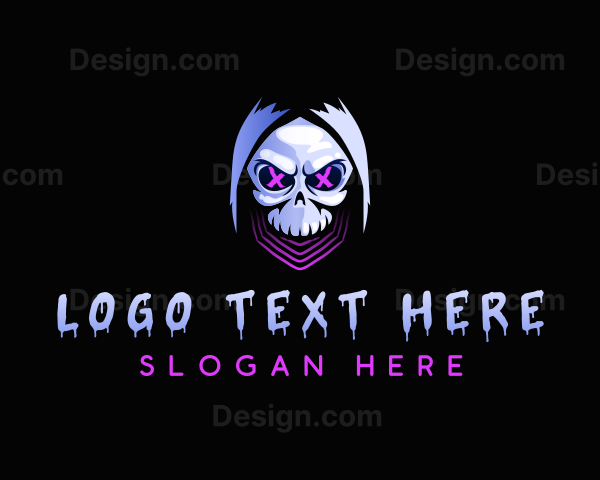 Halloween Skeleton Skull Logo