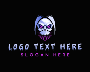 Halloween Skeleton Skull logo