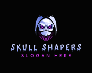 Halloween Skeleton Skull logo