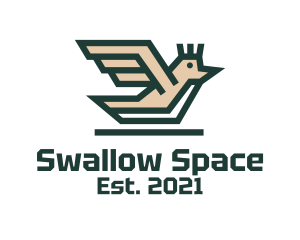 Flying Sparrow Bird logo