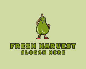 Fresh Avocado Vegetarian  logo design