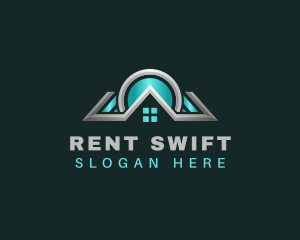 Geometric Realtor Roofing logo design