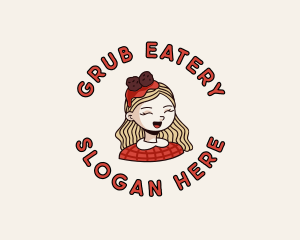 Spaghetti Meatball Girl logo design