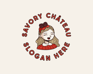 Spaghetti Meatball Girl logo design