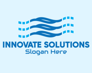 Blue Digital Wave logo